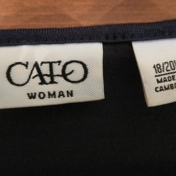 🔥 CLOSING SALE PLUS BUTTERFLY BLUE BEADED TIE-FRONT SHIRT SZ 18/20 - Picture 5 of 6